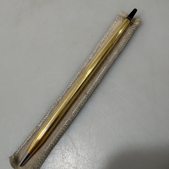 Cross 1/20 12K Gold Filled Ballpoint Pen Vintage 6.5" Made in USA - Picture 1 of 6